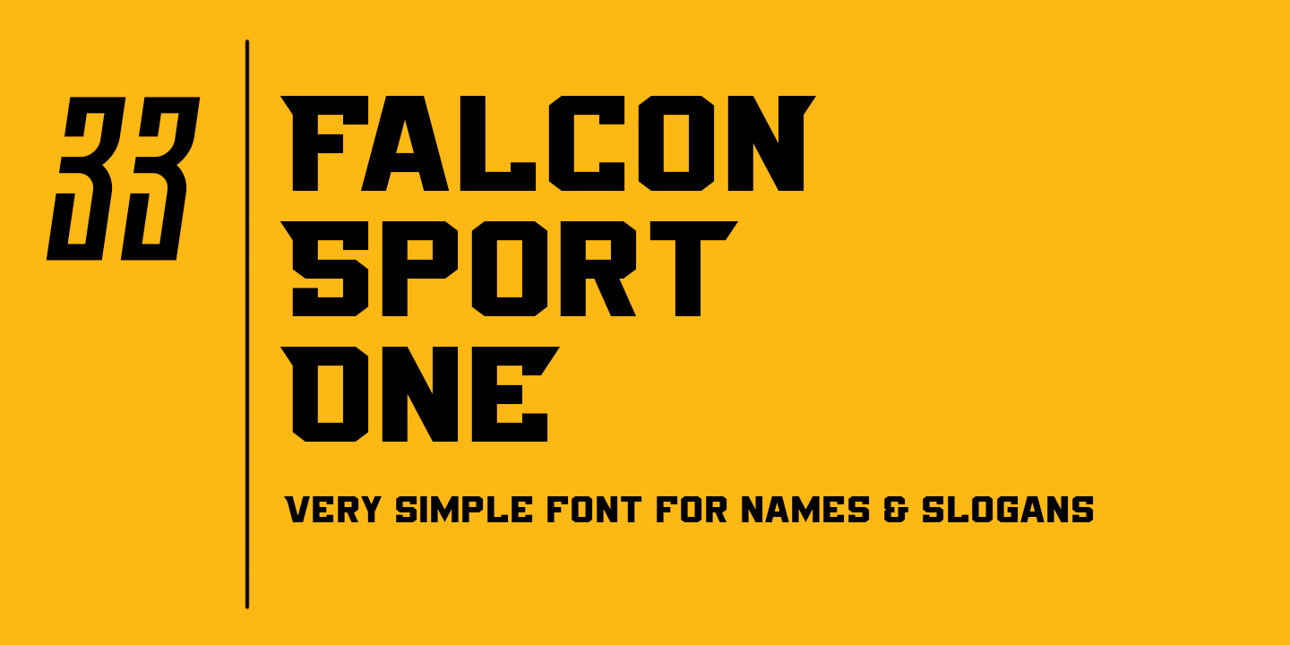 Ejemplo de fuente Falcon Sport One